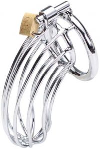 Caged Tiger Metal Chastity Cage With Open Bars For Easy Cleaning